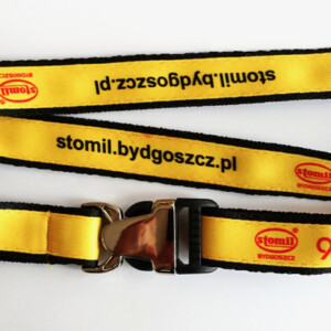 smycz reklamowa dwuwarstwowa naszywana smycz reklamowa dwuwarstwowa naszywana