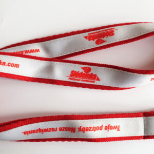 smycz reklamowa dwuwarstwowa naszywana smycz reklamowa dwuwarstwowa naszywana